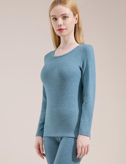 三针高品质发热纤维彩纱双面拉绒圆领女内衣6881 商品图0