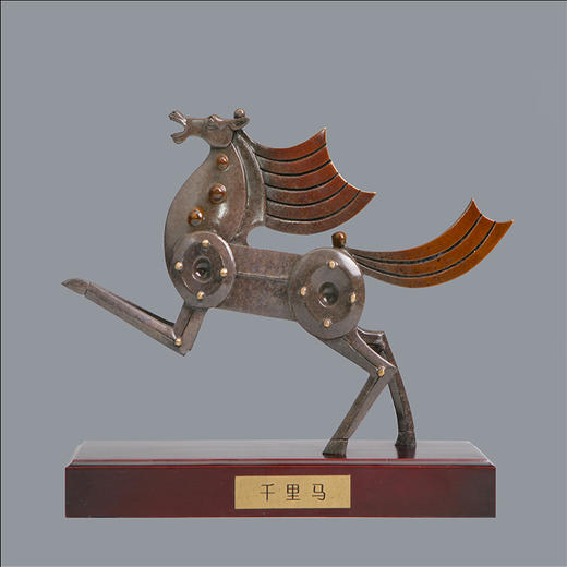 宇达青铜摆件 十二生肖马《千里马》创意装饰 家居工艺摆件  高25cm 商品图0