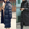 SMD-1028加长款秋冬季羽绒服女款过膝加厚情侣大码艺考中戏校服 商品缩略图3