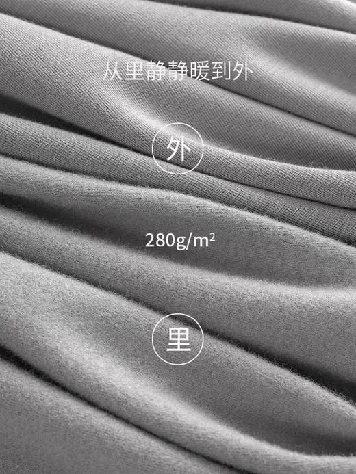 三针羊毛莫代尔单面绒圆领男内衣5610 商品图2