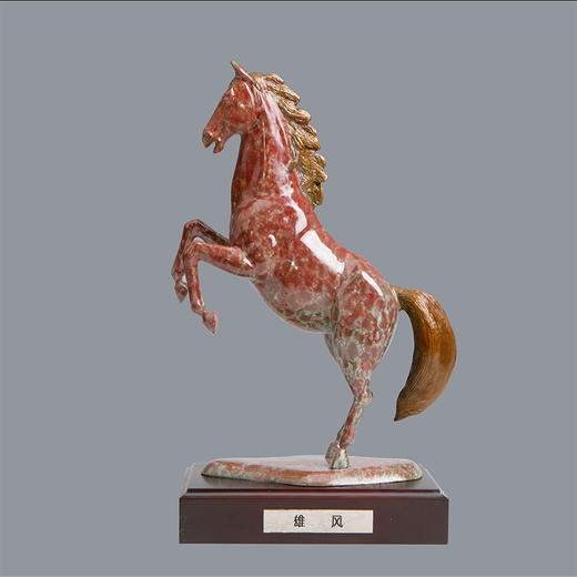宇达青铜摆件 十二生肖马《雄风》创意装饰 家居工艺摆件  高31.5cm 商品图0