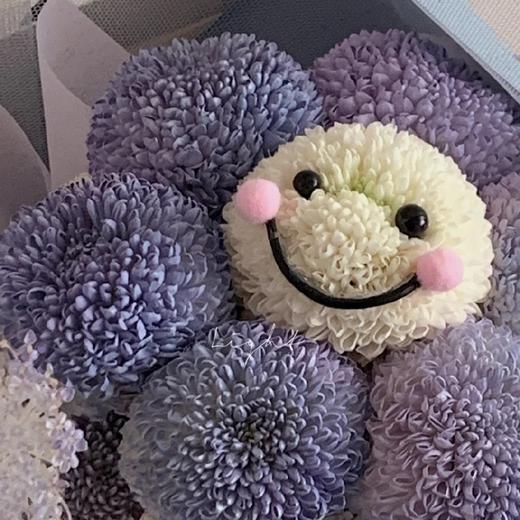 《小可爱》乒乓菊紫色花束 商品图1