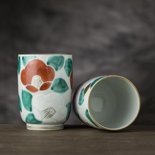 【T.NISHIKAWA】日本原产Kayori京烧清水烧彩绘陶瓷茶杯白椿 商品图3