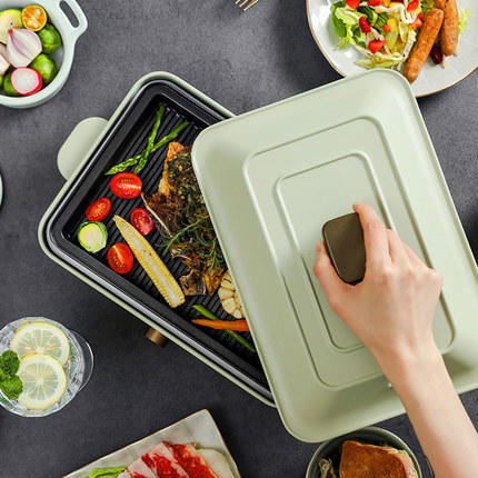 soikoi多功能料理锅分体式煎炒涮烤一体锅网红家用电火锅煮锅 商品图1