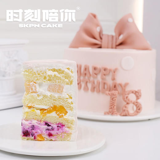 forever18蝴蝶结翻糖女神生日蛋糕 商品图1
