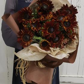 《油画》 油画向日葵暗黑系复古色花束（需要提前5天预定）
