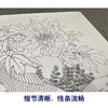 【有步骤、大彩图】郑玲玲工笔画白描稿圆形小品《晨曦鱼戏》牡丹鲤鱼初学者临摹花鸟线稿ZL23 商品缩略图4
