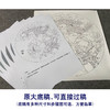 【有步骤、大彩图】郑玲玲工笔画白描底稿圆形小品《烟雨情深》牡丹鲤鱼初学者临摹花鸟线稿ZL24 商品缩略图1