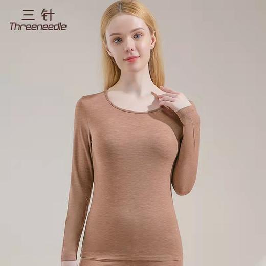 三针超薄发热纤维圆领女内衣6520 商品图0