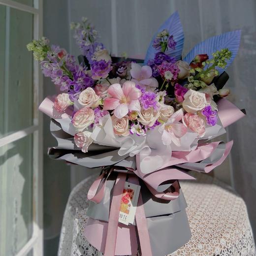 《紫色梦境》高级大飞燕郁金香花紫色系束 商品图3