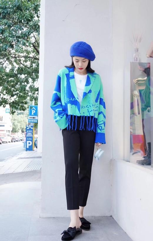 时尚流苏羊绒开衫 商品图1