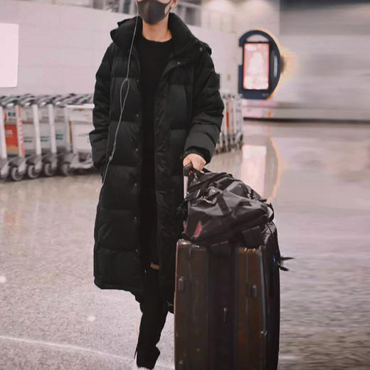 SMD-1028加长款秋冬季羽绒服女款过膝加厚情侣大码艺考中戏校服 商品图2