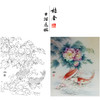 【有步骤、大彩图】郑玲玲工笔画白描底稿《逍遥游》芙蓉鲤鱼初学者临摹花鸟线稿ZL31 商品缩略图0