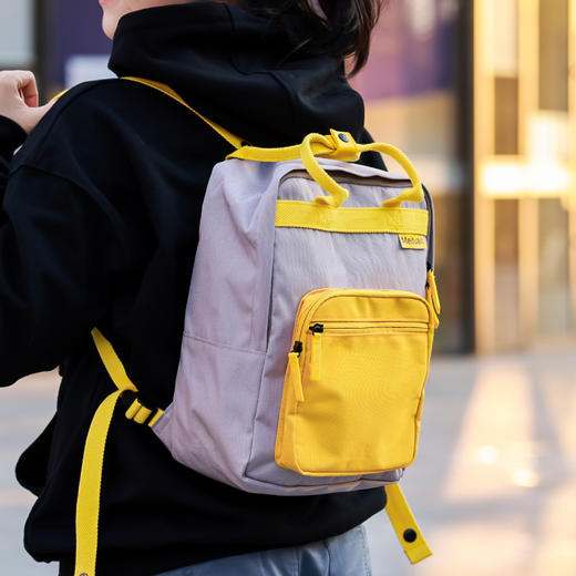 美团黄系列双肩背包-灰色 商品图2