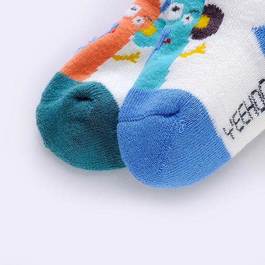 英氏-寝具类（冬）E1厚袜2双装白蓝11CM 商品图3