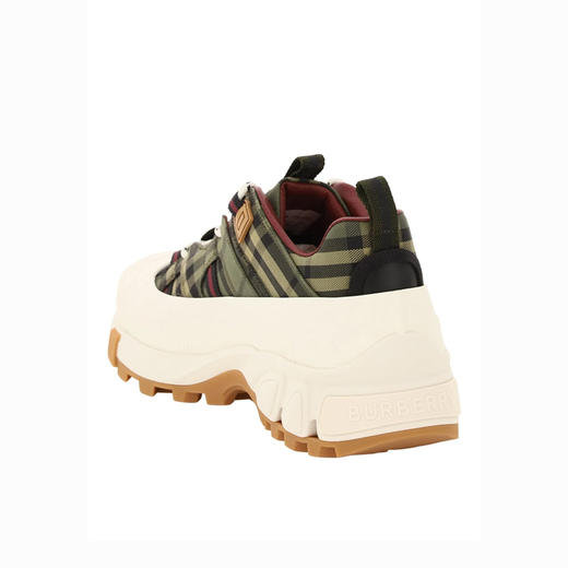 BURBERRY 博柏利 格纹棉质 Arthur 运动鞋 军绿小格子 男士休闲鞋 格子 8043099 A1372 商品图2