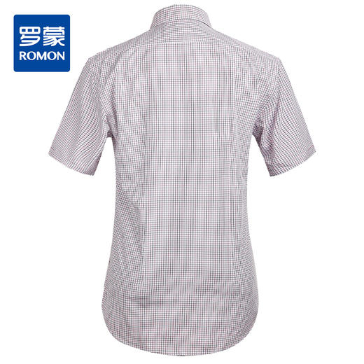 【竹纤维】罗蒙男士短袖衬衫夏季薄款凉爽竹纤维格子衬衣 商品图3