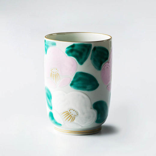 【T.NISHIKAWA】日本原产Kayori京烧清水烧彩绘陶瓷茶杯白椿 商品图1