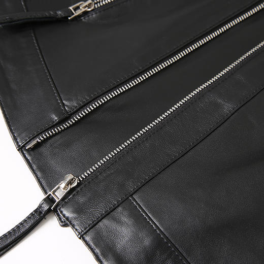 VIMAGE纬漫纪机车短外套女冬季新款时尚帅气中性修身显瘦皮衣V1693207 商品图4