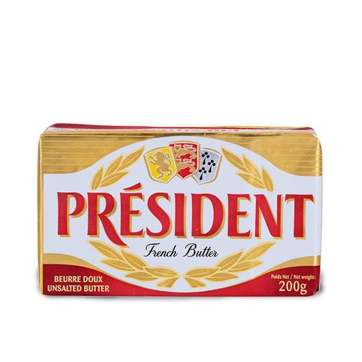 【200g】 总统黄油块 法国淡味发酵黄油块 动物性面包蛋糕饼干 烘焙原料 商品图0