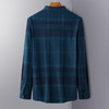 【加绒加厚】罗蒙秋冬保暖衬衫男士正装商务通勤格纹爸爸装衬衣男 商品缩略图3