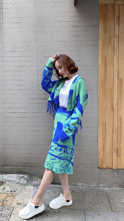 精致提花羊绒半裙 商品图1