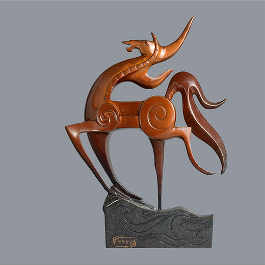 宇达青铜摆件 十二生肖马《天马祥瑞》创意装饰 家居工艺摆件  高39cm 商品图0