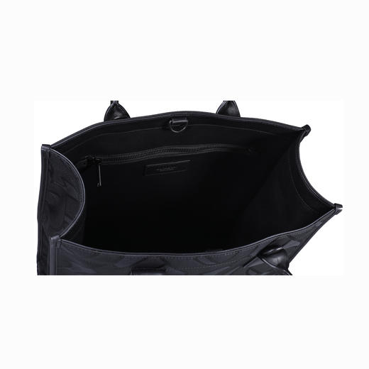 BURBERRY 博柏利 专属标识再生聚酯纤维提花托特包 男士手提包 黑色 8043691 A1189 商品图3