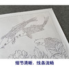 【有步骤、大彩图】郑玲玲工笔画白描底稿《牡丹鱼乐图》牡丹鲤鱼初学者临摹花鸟线稿ZL41 商品缩略图4