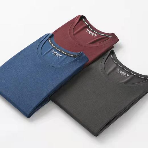 三针发热纤维净色圆领男内衣5605 商品图1
