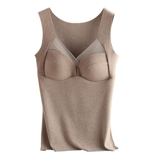 2件立减20【锁温保暖 免穿文胸】秋冬德绒文胸一体式保暖内衣女 3秒速热 37°恒温发热 无痕打底 不臃肿 加厚加大 磨毛发热马甲背心 商品图4