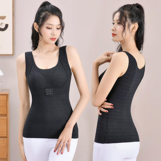 【2件更优惠】新款双面德绒乳胶文胸一体式保暖内衣大码加绒无痕发热保暖背心 商品图5