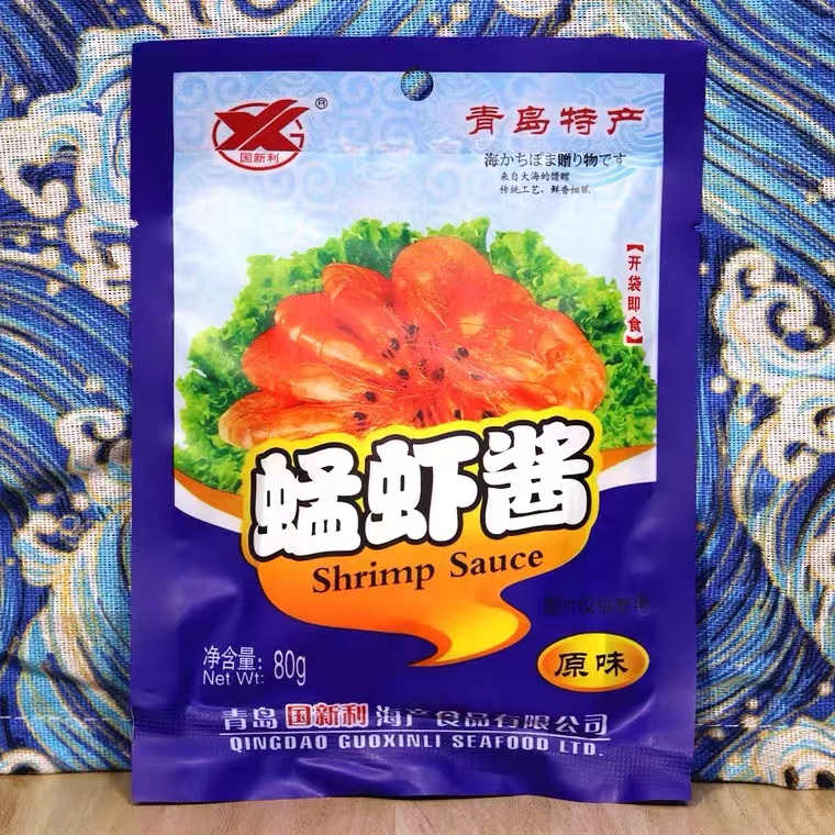 青岛特产 国新利 蜢虾酱即食原味小海虾酱80g*6