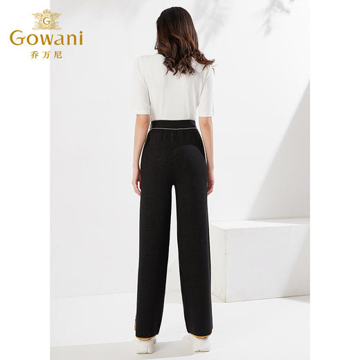 乔万尼秋冬新款羊毛针织裤阔腿显瘦百搭休闲长裤EI4F641 商品图3