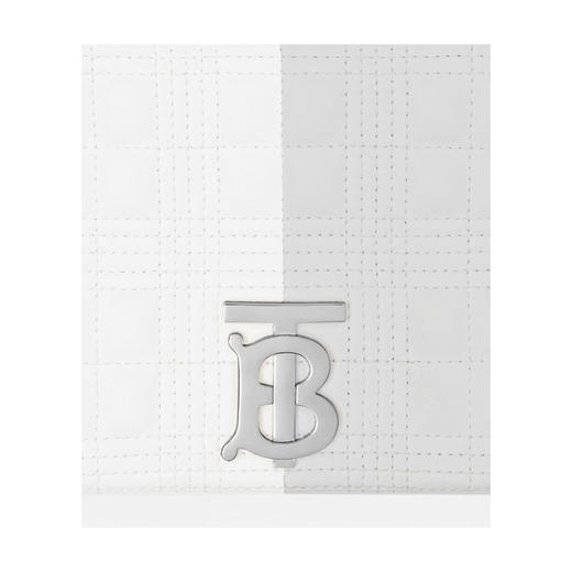 BURBERRY 博柏利 Lola系列 小号白色灰色黄色饰边绗缝三色羔羊皮萝纳包斜跨单肩包 女士单肩包 混色 8030246 A1462 商品图1
