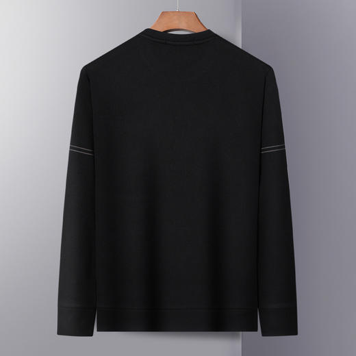 【加绒加厚】罗蒙秋冬保暖卫衣男士休闲学院风长袖套头T恤衫男 商品图1