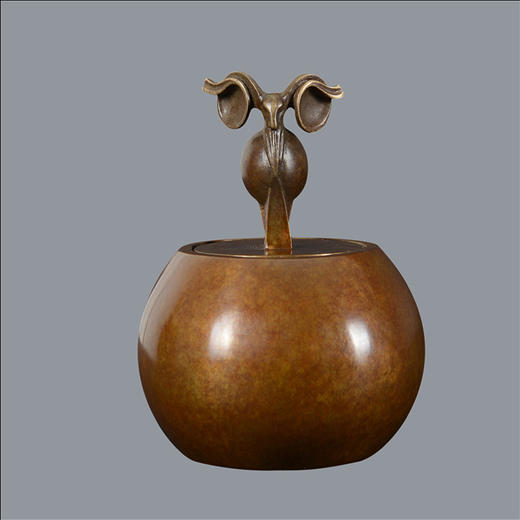 宇达青铜摆件 十二生肖羊《祥瑞人间茶叶罐》创意装饰 家居工艺摆件  高14cm 商品图0