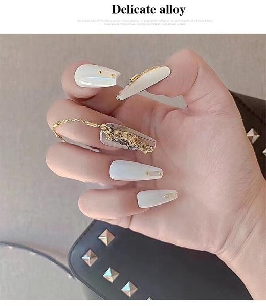 真金电镀不发黑网红美甲链条竹节细链指甲配件饰品1米自行裁剪 商品图4