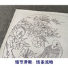【有步骤、大彩图】郑玲玲工笔画白描底稿小品《一缕清香一份醉》桃花麻雀初学者临摹花鸟线稿ZL68 商品缩略图4