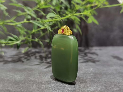 【御珠宫坊】金镶碧玉无事牌 商品图5