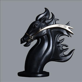 宇达青铜摆件 十二生肖马《自强不息》创意装饰 家居工艺摆件  高46.5cm