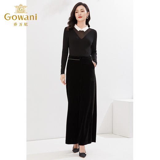 乔万尼冬新款针织衫拼色简约设计修身百搭EI4M637 商品图3