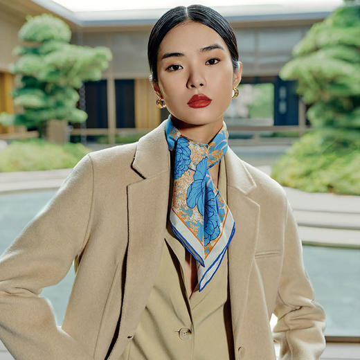 Wensli双面印花中方巾-锦瑟 商品图0