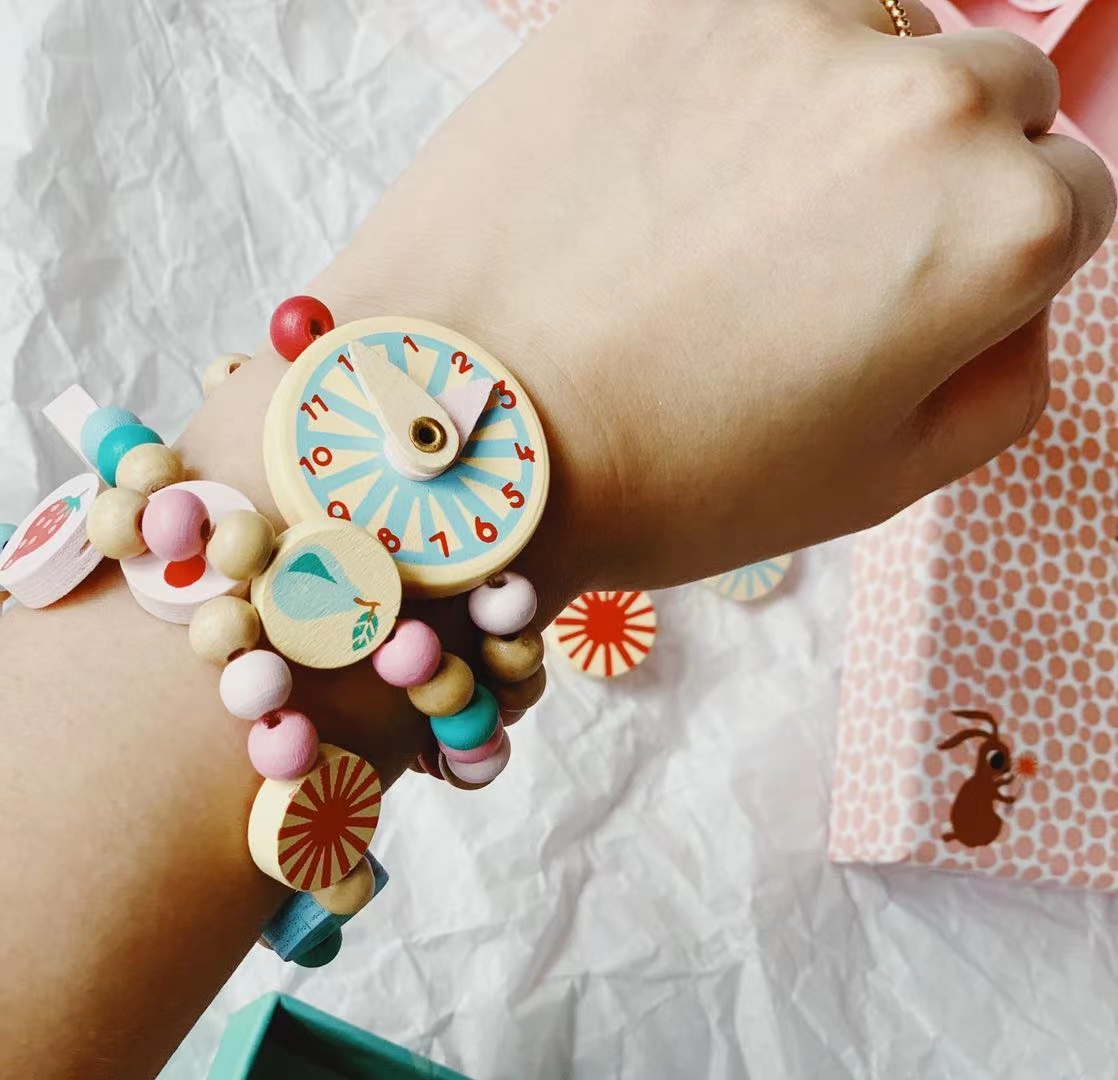 Djeco小女孩项链手链饰品儿童公主首饰配饰串珠玩具diy套装装饰