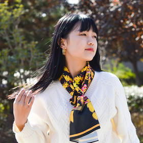 【强国联创】诗画鄠邑系列 原创设计限量款仿真丝巾/丝带