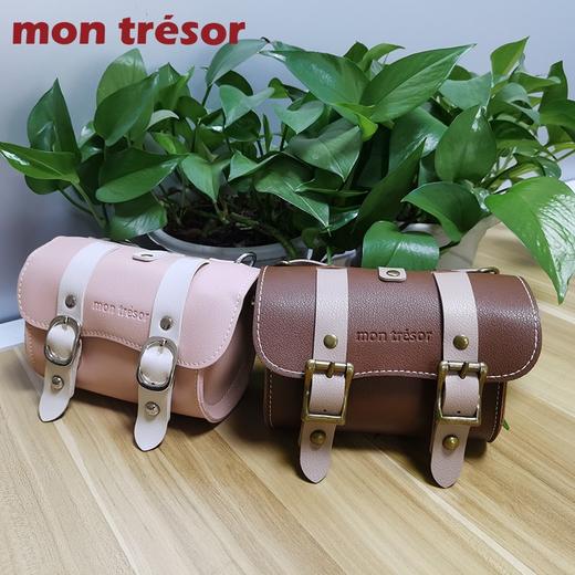 韩国montresor萌兽 | 儿童自行车配饰 配件棕色粉色皮包 商品图4