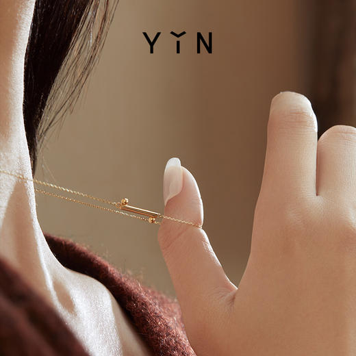 「一」太极一生二点线锁骨链 商品图2