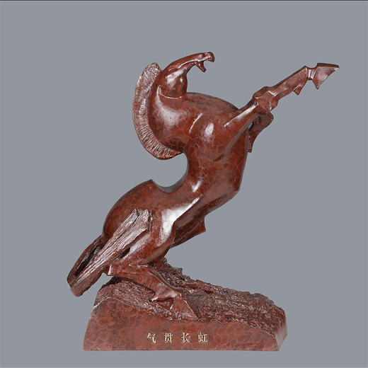 宇达青铜摆件 十二生肖马《气贯长虹》创意装饰 家居工艺摆件  高52cm 商品图0