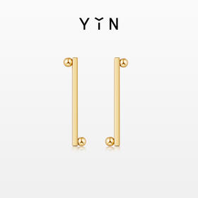 「一」太极一生二点线耳钉