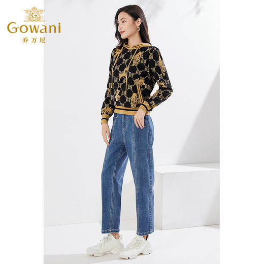 乔万尼新品羊毛衫连帽设计轻减龄百搭EI4M625 商品图3